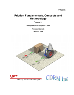 Friction Fundamentals, Concepts and Methodology