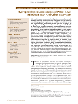 Hydropedological Assessments of Parcel