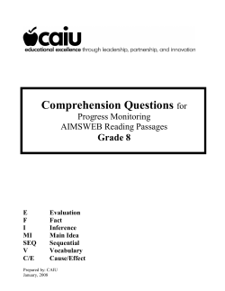 Comprehension Questions for