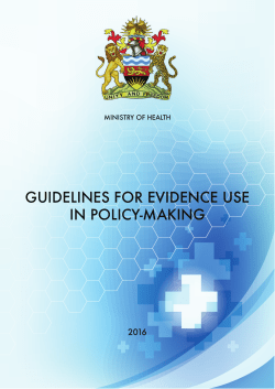guidelines for evidence use in policy-making