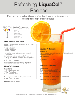 Refreshing LiquaCel™ Recipes