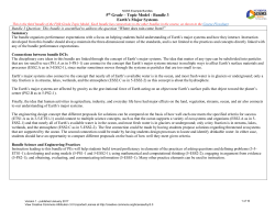 5th Grade – Topic Model - Bundle 3 Earth`s Major Systems