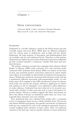 Chapter 7 HiGH CHOLESTEROL - World Health Organization