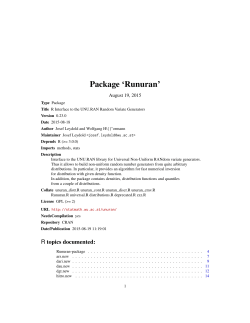 Package `Runuran`
