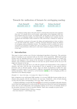 Towards the unification of formats for