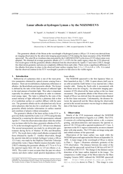 Lunar albedo at hydrogen Lyman &alpha; by the NOZOMI/UVS