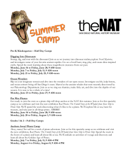 Pre-K/Kindergarten &ndash; Half Day Camps Digging Into Dinosaurs