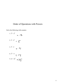 Order of Operations with Powers