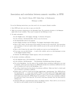 Association and correlation - BYU