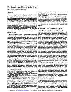 The Gambia Hepatitis Intervention Study1