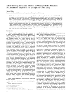 Effect of Strong Directional Selection on Weakly Selected Mutations