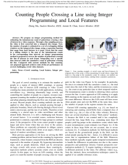 Counting People Crossing a Line using Integer