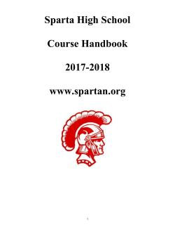 Course Handbook 2017-2018 - Sparta Area School District