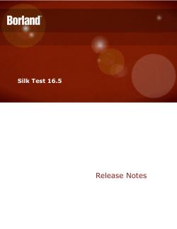 Silk Test 16.5 Release Notes