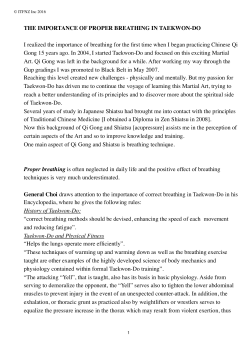 the importance of proper breathing in taekwon-do