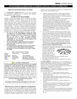 engineered hardwood flooring installation guidelines