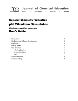 pH Titration Simulator User`s Guide