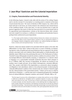 2 Jean Rhys` Exoticism and the Colonial Imperialism