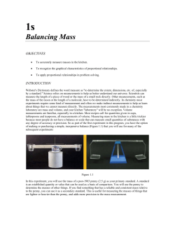 Balancing Mass