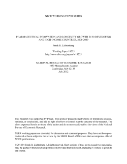 Pharmaceutical Innovation and Longevity Growth in 30 Developing