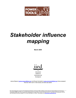 Stakeholder influence mapping