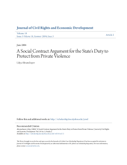 A Social Contract Argument for the State`s Duty to Protect from