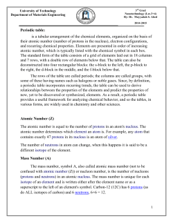 Periodic table: is a tabular arrangement of the chemical elements