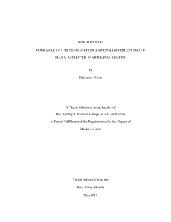 MORGAN LE FAY AS SHAPE-SHIFTER AND ENGLISH