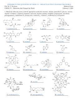 1. Match the following names with the appropriate molecular