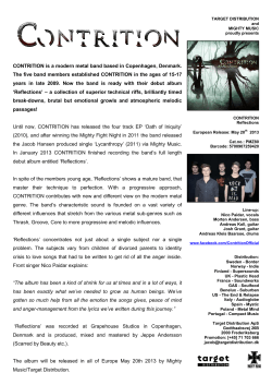 CONTRITION is a modern metal band based in Copenhagen