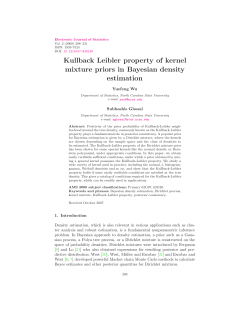 Kullback Leibler property of kernel mixture priors