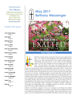 May 2017 Bethany Messenger