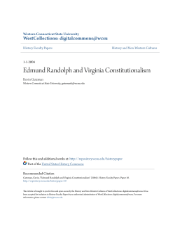 Edmund Randolph and Virginia Constitutionalism