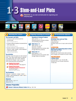Stem-and-Leaf Plots
