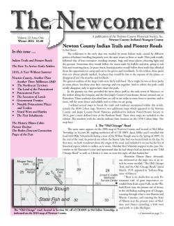Newton County Indian Trails and Pioneer Roads
