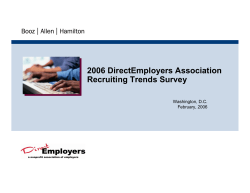 2006 DirectEmployers Association Recruiting Trends Survey