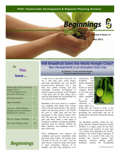 Beginnings Vol 6 Issue 17 - Planning Institute of Jamaica