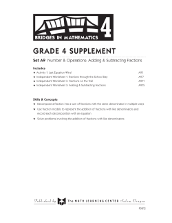 grade 4 supplement - Bridges First Edition Support