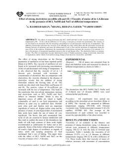Effect of strong electrolytes on edible oils part II: vViscosity of maize