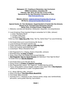Beboppers 101 - Jazz Education Connection of Ohio