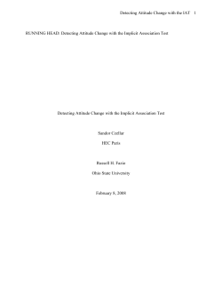 Measuring Attitude Change with the Implicit Association Test