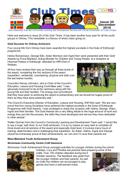 Club Times - Issue 20 - Orkney Islands Council