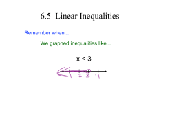 6.5 Linear Inequalities