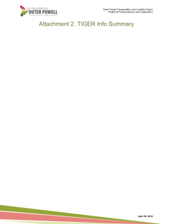 TIGER Info Summary - Outer Powell Transportation Safety Project