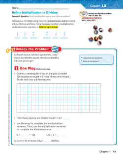 Relate Multiplication to Division