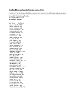 Swedish Edmonds Hospital Provider Listing 501(r)