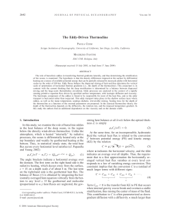 The Eddy-Driven Thermocline - University of California San Diego