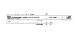 Family and Friends Test Feedback information