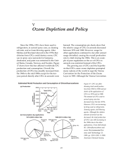 Ozone Depletion and Policy - University Corporation for