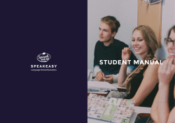 student manual - Speakeasy BCN